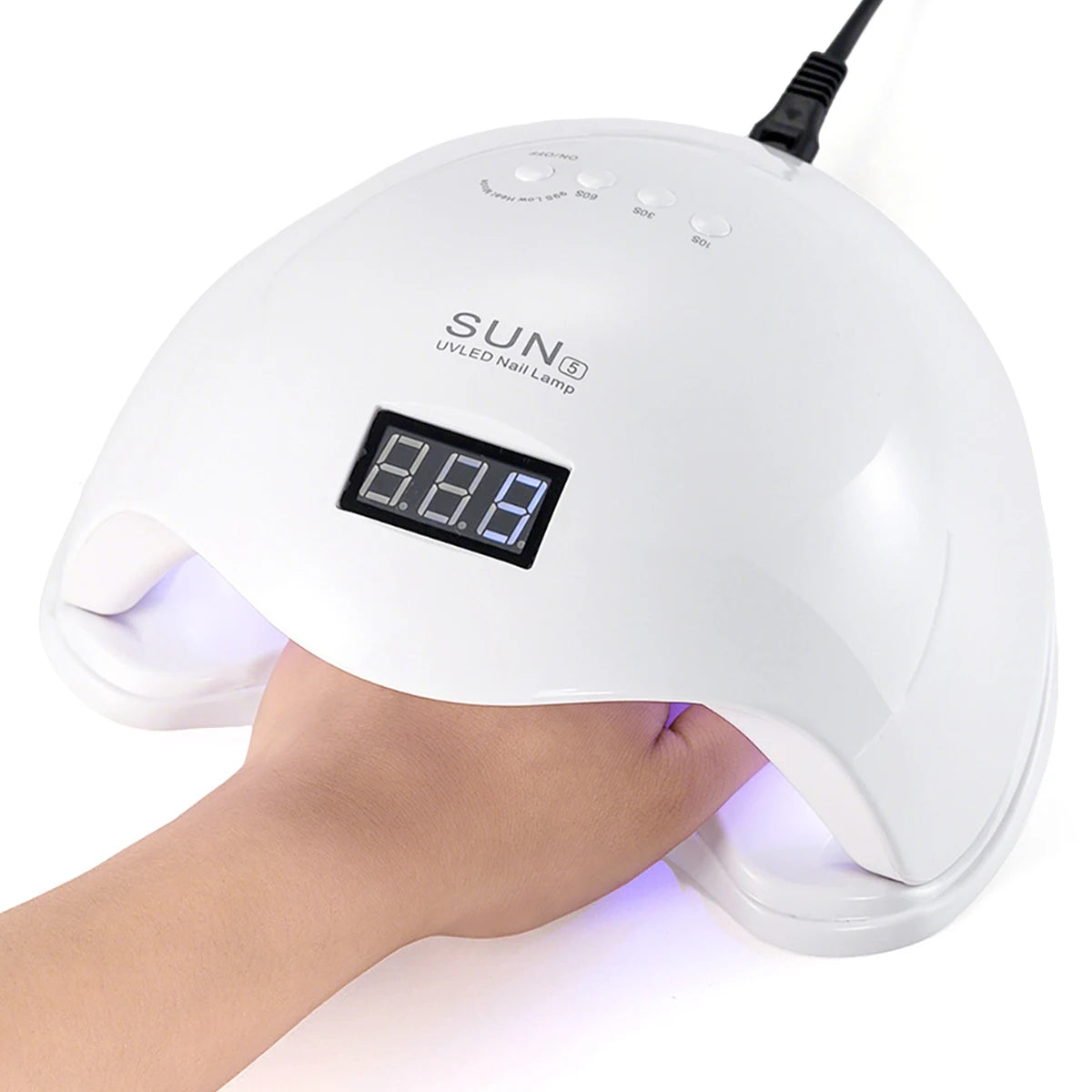 UV LED Nail Lamp 24 Leds Nail Dryer with 4 Timer Settings and Display Portable UV Lamp for Curing Gel Nail Polish