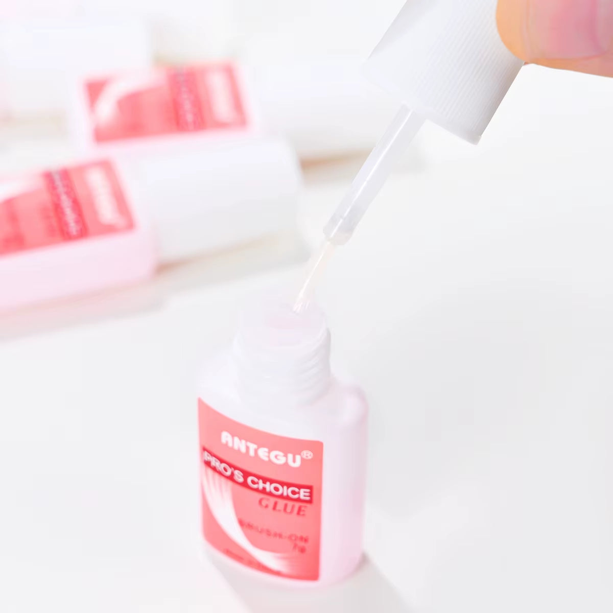 1/5/10Pcs Fast-Dry Fake Nail Nail Art Glue 7G/Bottle Super-Strong Adhesive Nail Glue with Brush Rhinestones&Falase Tip Glue