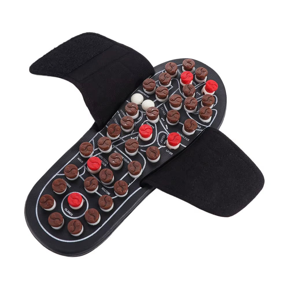 Rotating Foot Massage Shoes Unisex Anti-Slip Acupressure Massage Slippers Feet Care Reflex Stress Reflexology Sandals Fasciitis