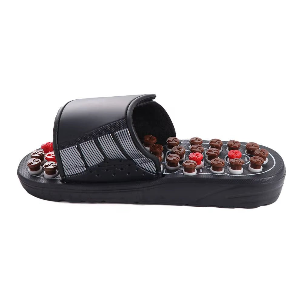 Rotating Foot Massage Shoes Unisex Anti-Slip Acupressure Massage Slippers Feet Care Reflex Stress Reflexology Sandals Fasciitis