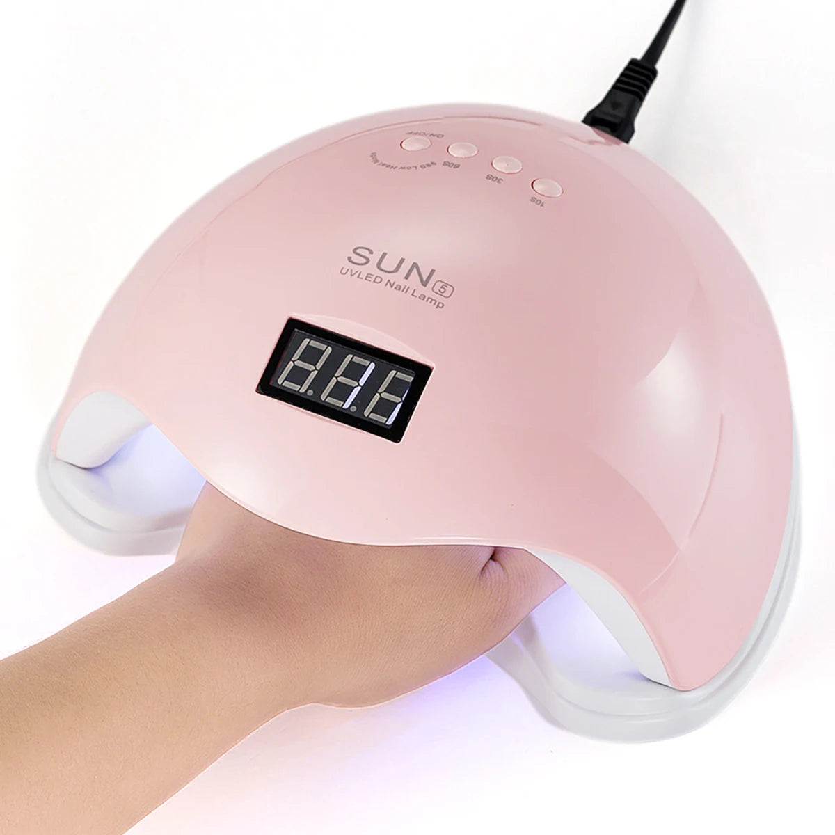 UV LED Nail Lamp 24 Leds Nail Dryer with 4 Timer Settings and Display Portable UV Lamp for Curing Gel Nail Polish