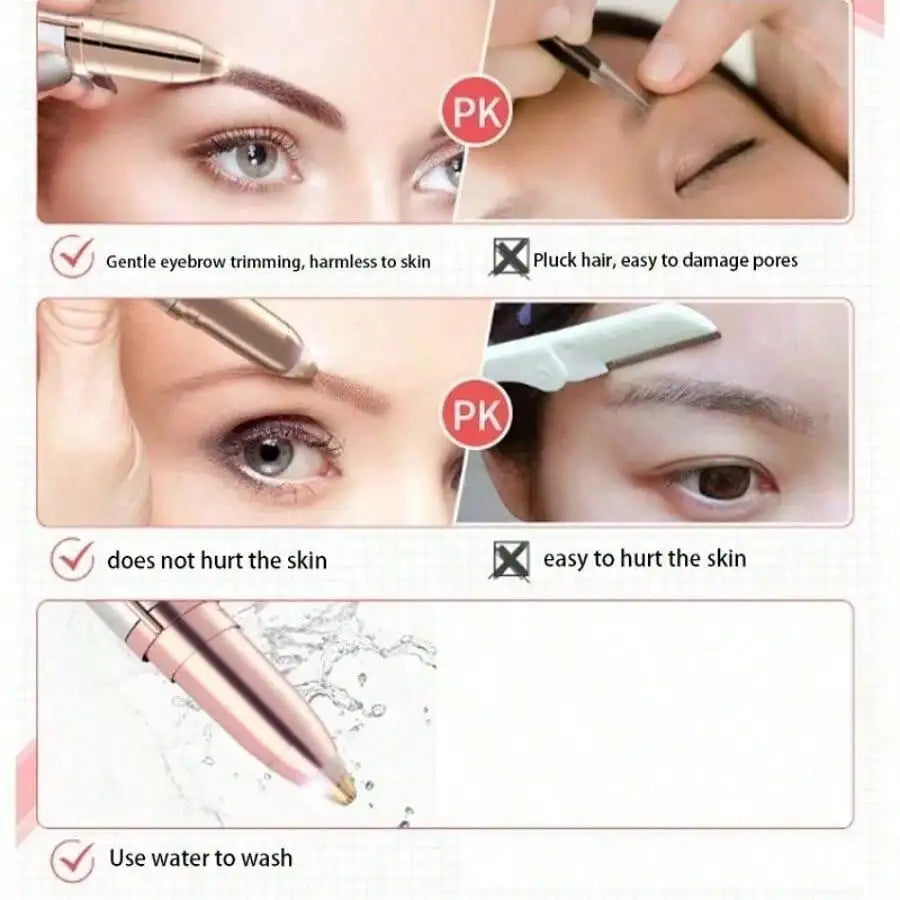 2026Women Electric Eyebrow Trimmer Eye Brow Shaper Pencil Face Hair Remover for Women Automatic Eyebrow Shavers Pocketknife